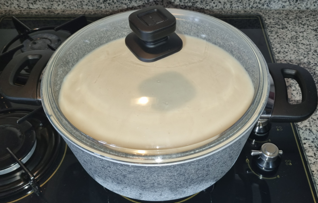 A photo of cooking colostrum