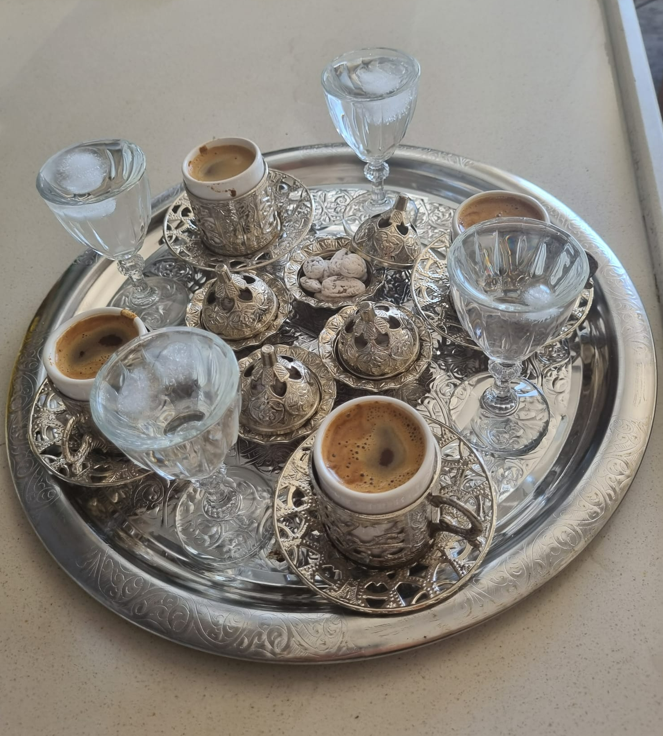 A photo of Turkish coffee ready to serve